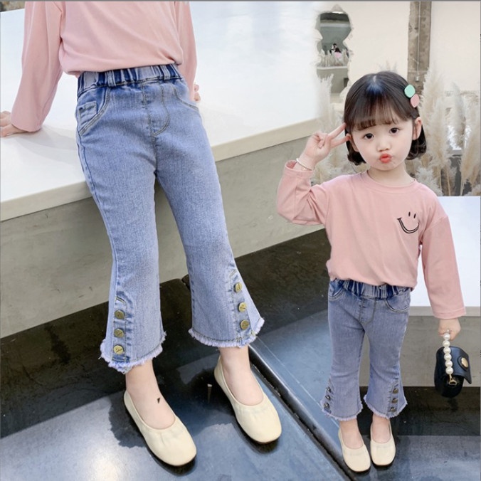 Quần Jeans  JT01 size đại 10-35kg  thời trang ống loe CÁ TÍNH cho bé gái