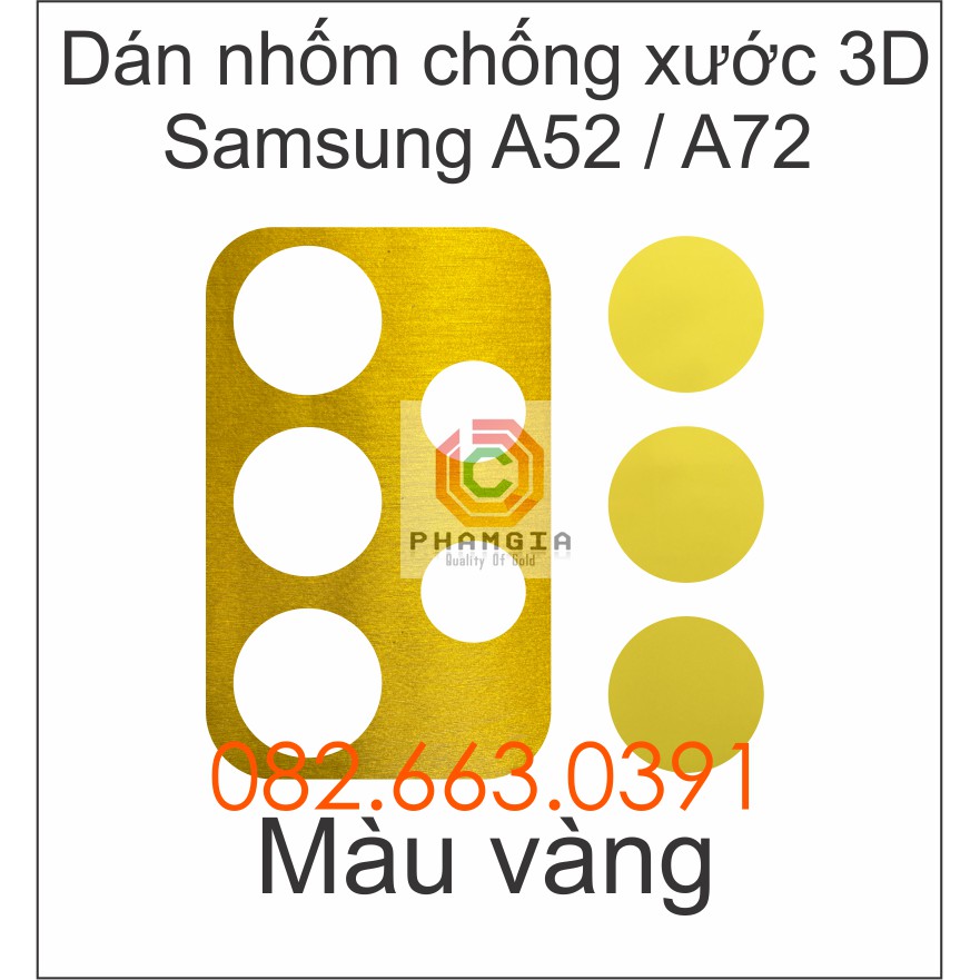 Dán nhôm chống xước camera Samsung A52 / A72