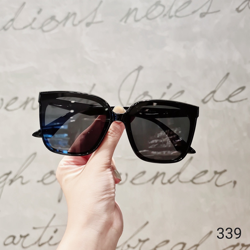 Kính mát gọng vuông LILYEYEWEAR chống tia UV400 nam nữ chất liệu nhựa cứng cáp thiết kế thời trang 339
