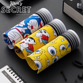 Combo 3 Quần Lót Nam Boxer Thun Lạnh Hoạ Tiết Hoạt Hình DAPPERMAN