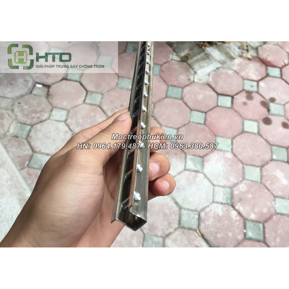 Thanh ray gắn tường inox âm HTD-B01 CHẤT LIỆU INOX - DÙNG CHO THI CÔNG