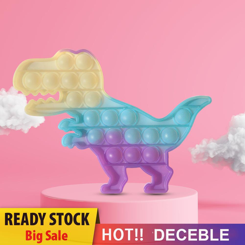 Deceble Gradient Dinosaur Push Bubble Fidget Relaxing Toys Sensory Anti-stress Toy