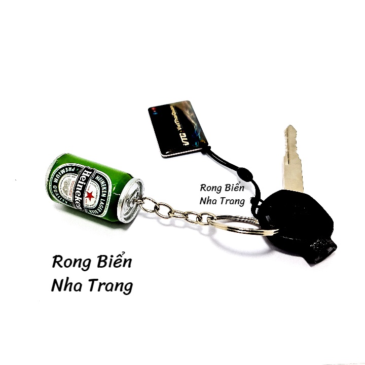 Móc khóa lon bia Heineken (làm bằng kim loại - hợp kim nhôm) bền đẹp