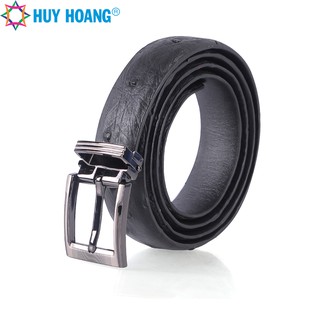 Thắt lưng nữ da đà điểu Huy Hoàng da hột màu đen-LS5421