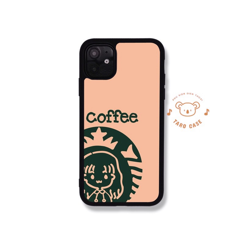 Ốp iphone ⚡ 𝐅𝐑𝐄𝐄𝐒𝐇𝐈𝐏 ⚡ Ốp iphone silicon 4 lớp chống va đập Queen coffee