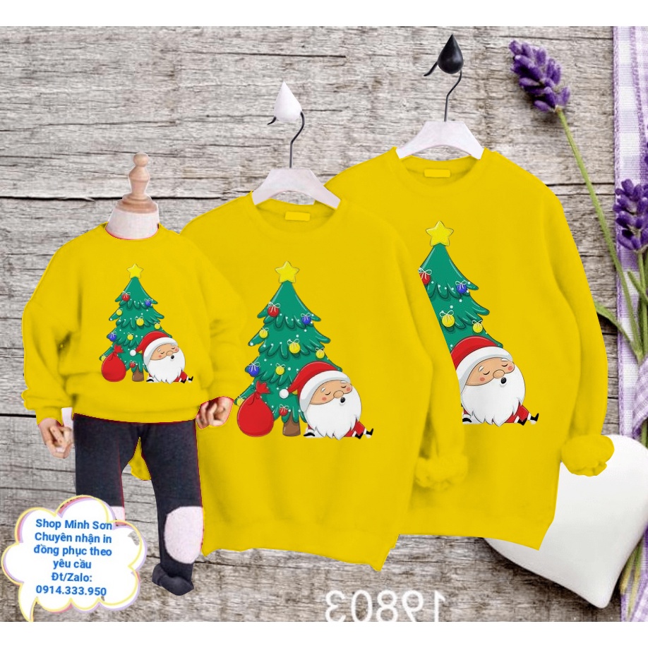 🌲🎅🌲ÁO NỈ SWEATER ÔNG GIÀ NOEL VÀ CÂY THÔNG, ÁO NỈ GIA ĐÌNH LOẠI 1 ĐỦ MÀU ĐỦ SIZE