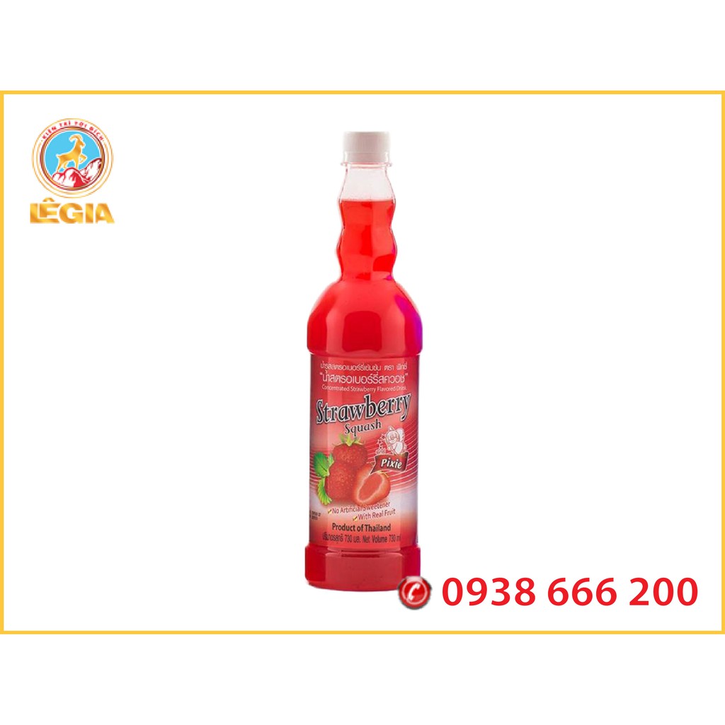 SIRO PIXIE DÂU 730ML - PIXIE STRAWBERRY SYRUP