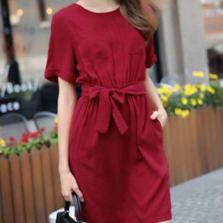 Zerasy - Đầm thắt nơ eo xinh xắn