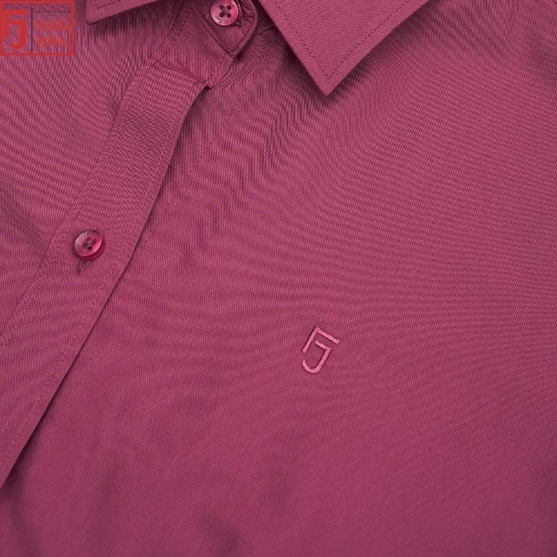 Áo sơ mi NỮ Mattana tay dài màu đỏ đô Chính Hãng. SIZE M : 43KG - 50KG
