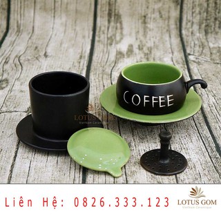 Bộ Phin Cafe Vintage Gốm Sứ Bát Tràng