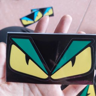Combo 2 Tem Sticker Con Mắt Fendi Màu Vàng Xanh Lá Dán Xe Dán Nón Độc  Quyền Giá Rẻ 2k