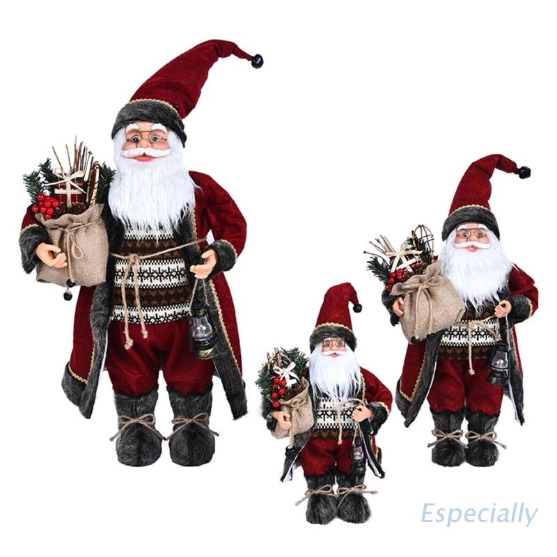 Búp bê ông già Noel bằng vải lông dễ thương bắt mắt