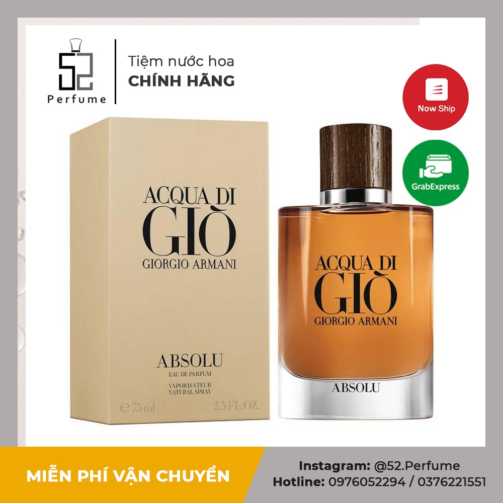 [MẪU THỬ] Nước hoa Nam Giorgio Armani Acqua di Gio Absolu - Giò Nâu