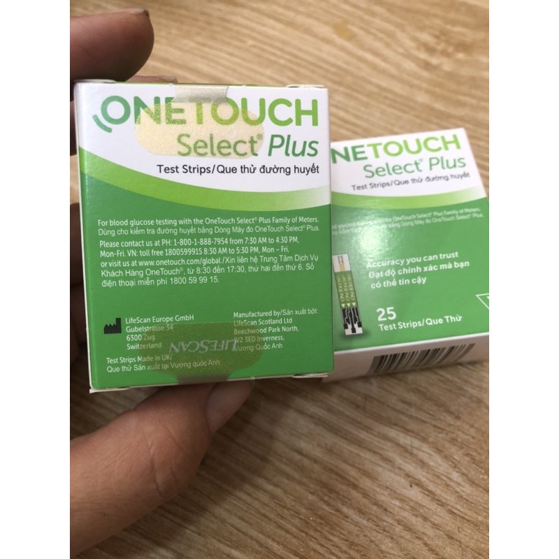 Que thử đường huyết OneTouch Select Plus 25 que