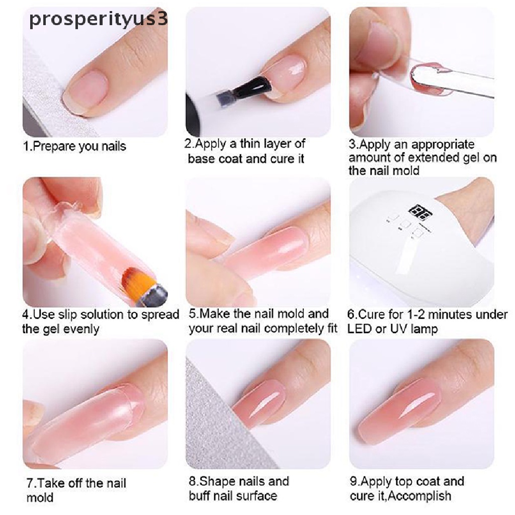 [prosperityus3] 7PCS Poly Extension Nail Gel Kit All For Manicure Set Fast Building Gel  Polish [new]