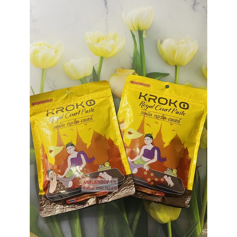 Miếng dán giảm đau thải độc cơ thể Kroko Royal Court Paste Hoàng Gia Thái Lan (Hàng chính hãng)