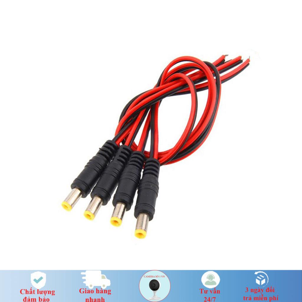 Dây DC đỏ đen, dây DC nối nguồn, jack nguồn 5.5mm x 2.1mm chịu tải lên đến 24v loại tốt