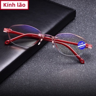 Kính lão thời trang nữ, tròng cắt cạnh , gọng dẻo bền đẹp màu hồng, sang chảnh mã H805