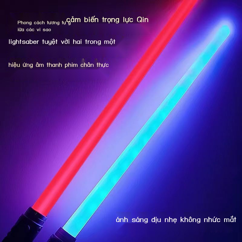 Set 2 Thanh Kiếm Đồ Chơi Jedi Sabre Có Đèn Led Phát Sáng Cho Trẻ Em