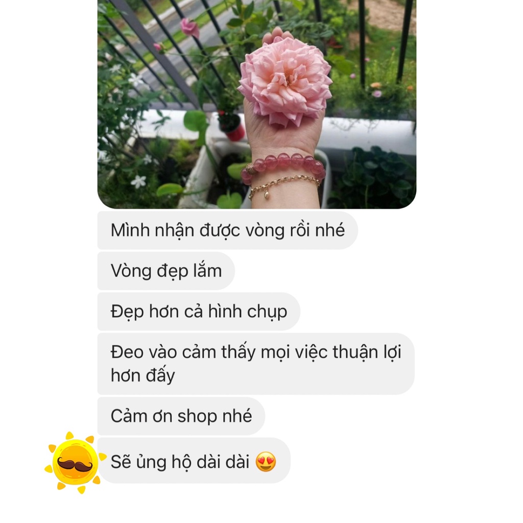 Vòng Tay Đá Phong thủy DATHACHANH HỒNG Trắng Vàng Tím Xanh Đen Đỏ may mắn_tài lộc_phù hợp các MỆNH