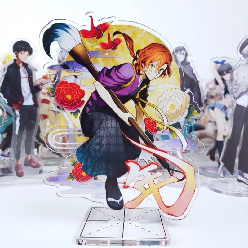 Mô hình standee Bungou Stray Dogs Văn Hào Lưu Lạc ver Bút Lông Tượng Acrylic Standee Anime mica chibi trưng bày