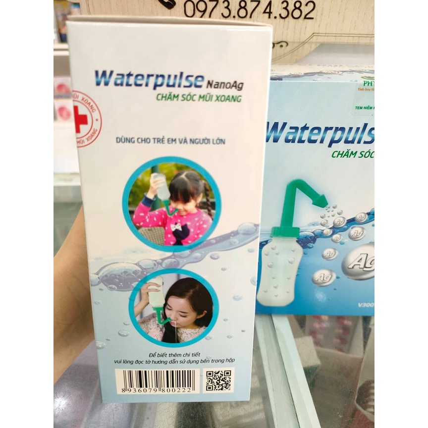 Bình rửa mũi Waterpulse Nano Bạc - Rửa sạch khoang mũi