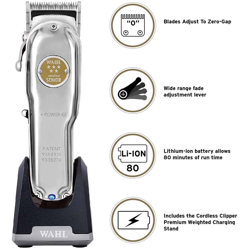 Tông Đơ Wahl Senior Metal Cordless Không Dây - Nội địa Mỹ - BH 12 Tháng