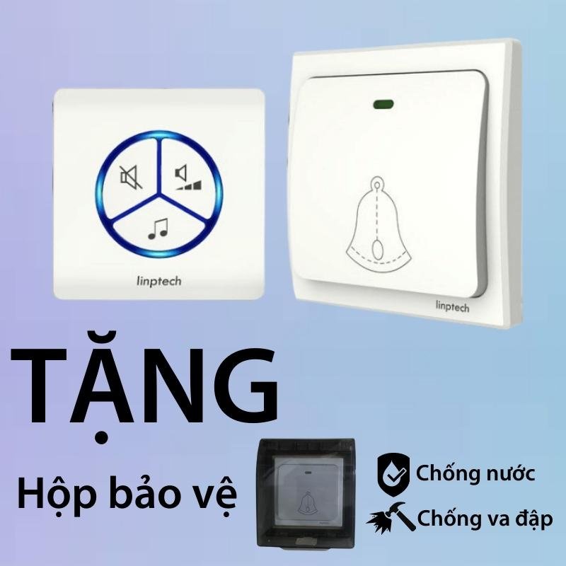 Chuông Cửa Báo Khách Không Dây Không Pin Tầm Xa 50m