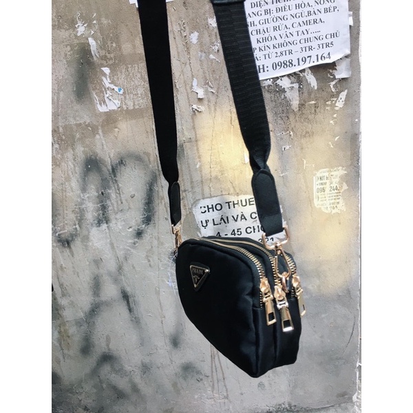 Túi đeo chéo PRA Ba Ngăn khoá kéo