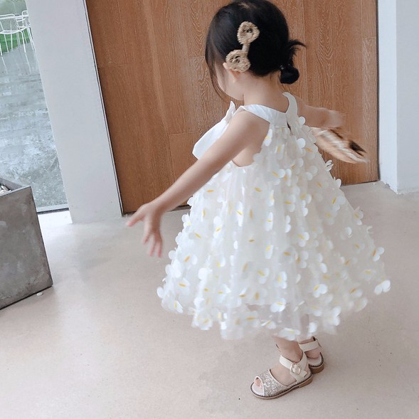 Đầm Bé Gái Công Chúa Phối Hoa Cho Bé Gái