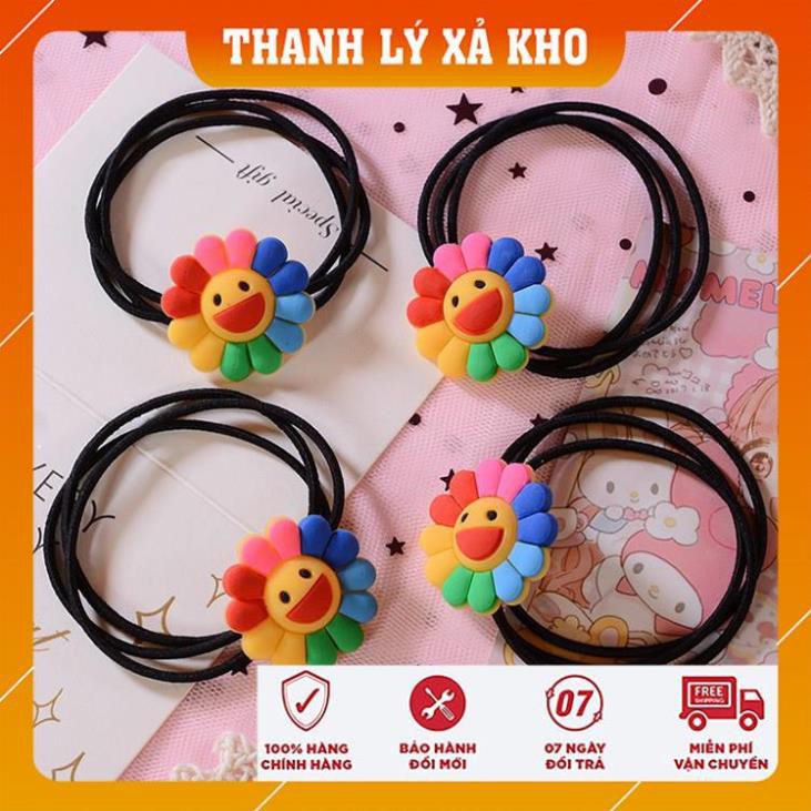 Buộc tóc hoa mặt trời siêu xinh