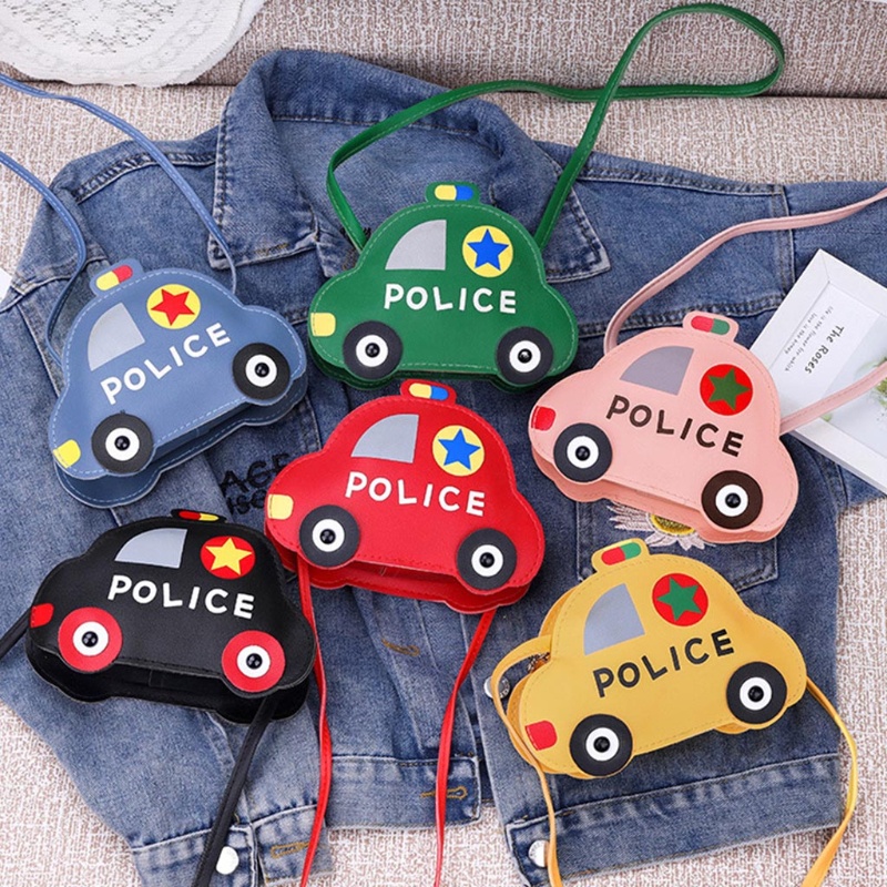 Túi Đeo Chéo Da Pu Hình Xe Hơi Hoạt Hình Đáng Yêu Dành Cho Bé