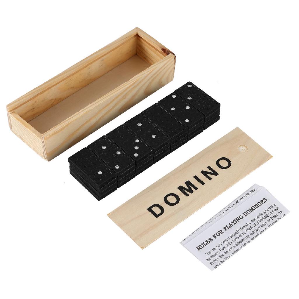 Dominoes Set 28 Piece Domino Tiles Set Handcrafted Classic Numbers Table Game