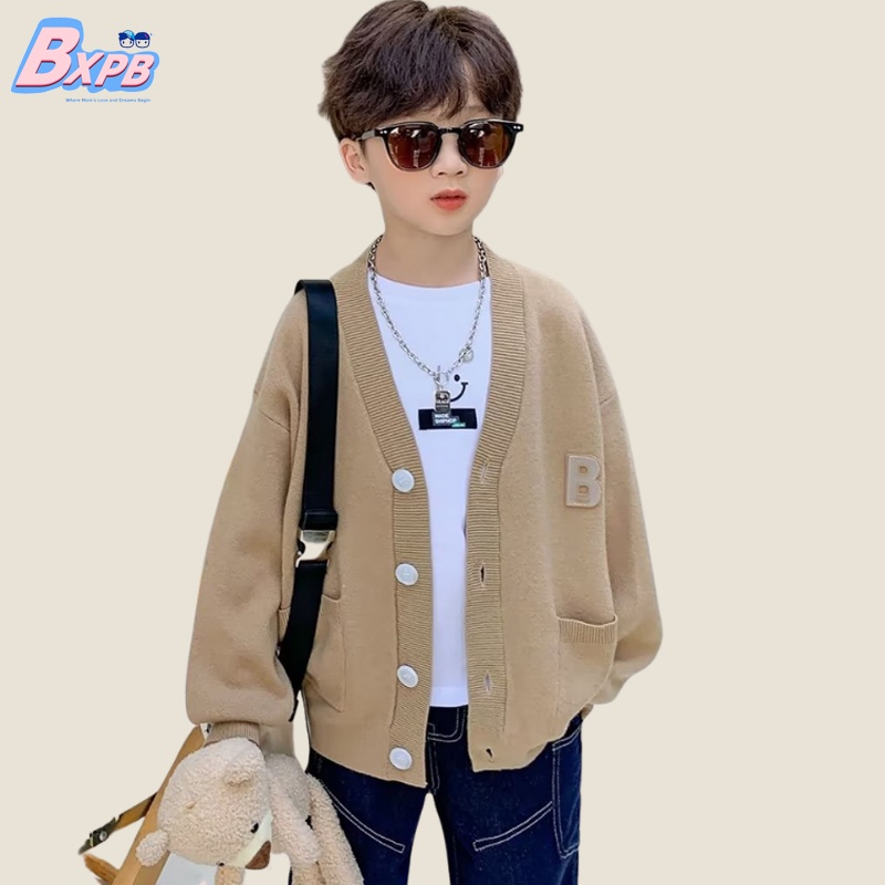 Áo sweater BXPB thời trang thu đông phong cách Hàn đơn giản thường ngày cho bé trai bé gái 3-15 tuổi