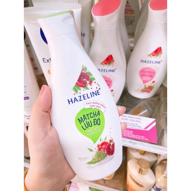 [Hàng chuẩn] Sữa Dưỡng Thể Hazeline Matcha lựu đỏ, Yến mạch dâu tằm , nguyên liệu, công thức làm kem trộn trắng da body