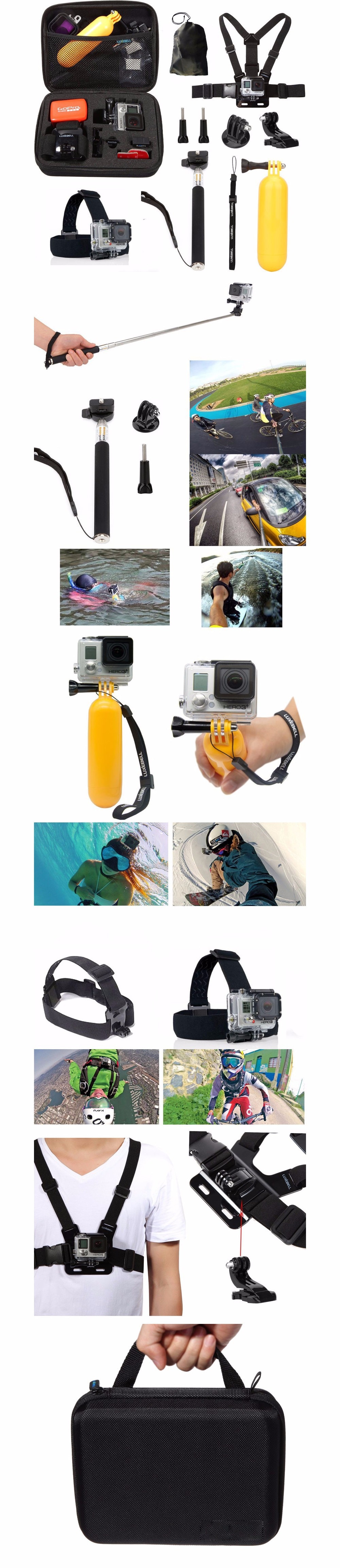 Bộ Phụ Kiện 10 Trong 1 Cho Camera Hành Trình AKASO EK7000 Pro/Brave 4/ V50 Pro/Gopro Hero 9 8 7 6 5 4 3 | BigBuy360 - bigbuy360.vn