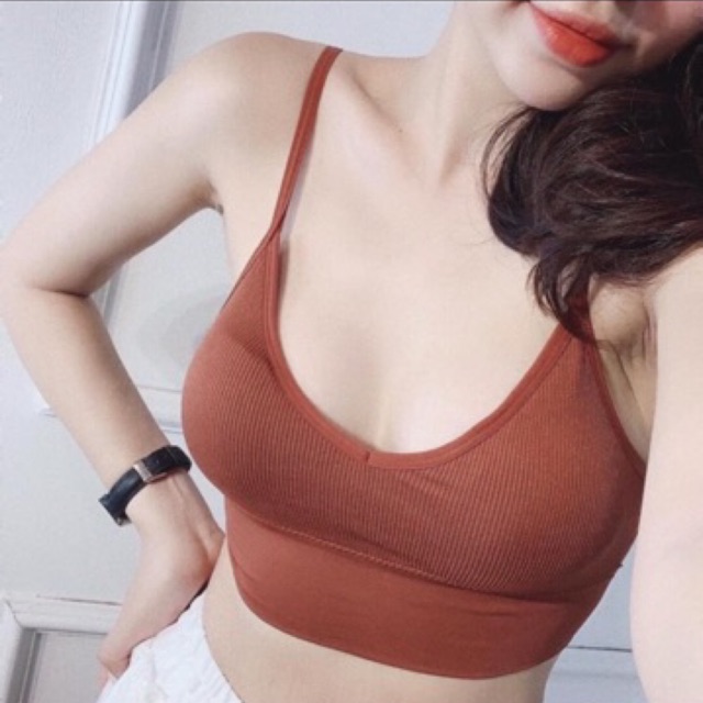 Áo bra cotton gân tăm 367