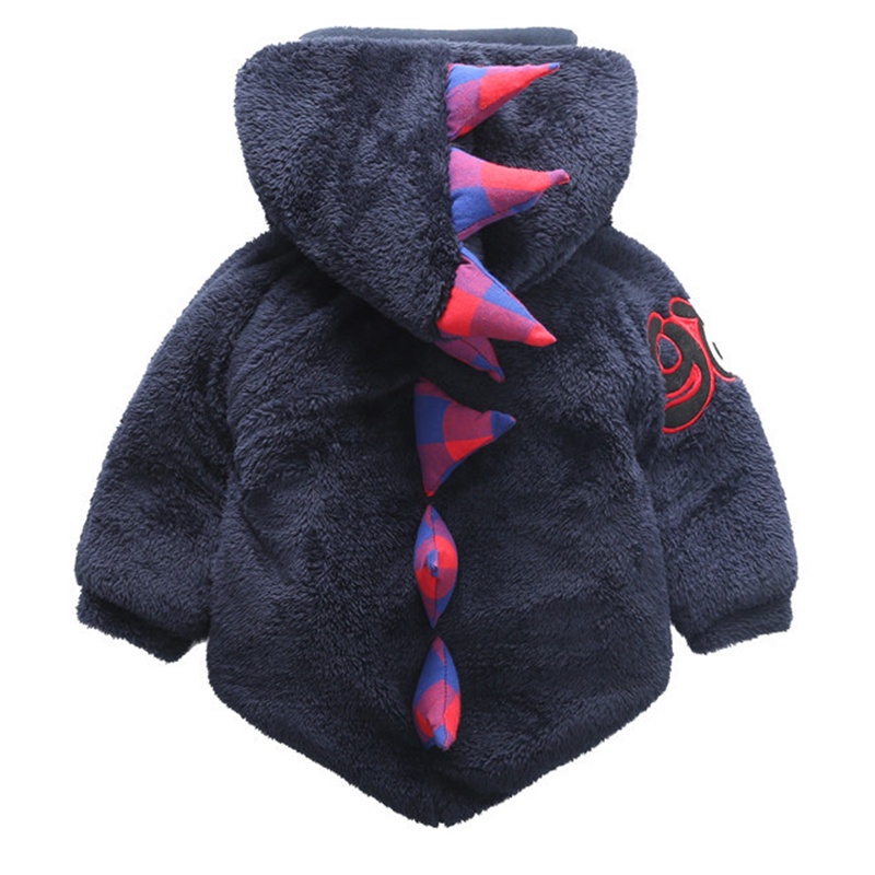 BEAR LEADER Áo Khoác Giữ Ấm Dày Dặn In Họa Tiết Khủng Long Dễ Thương Thời Trang Mùa Đông Cho Bé Trai Và Gái
