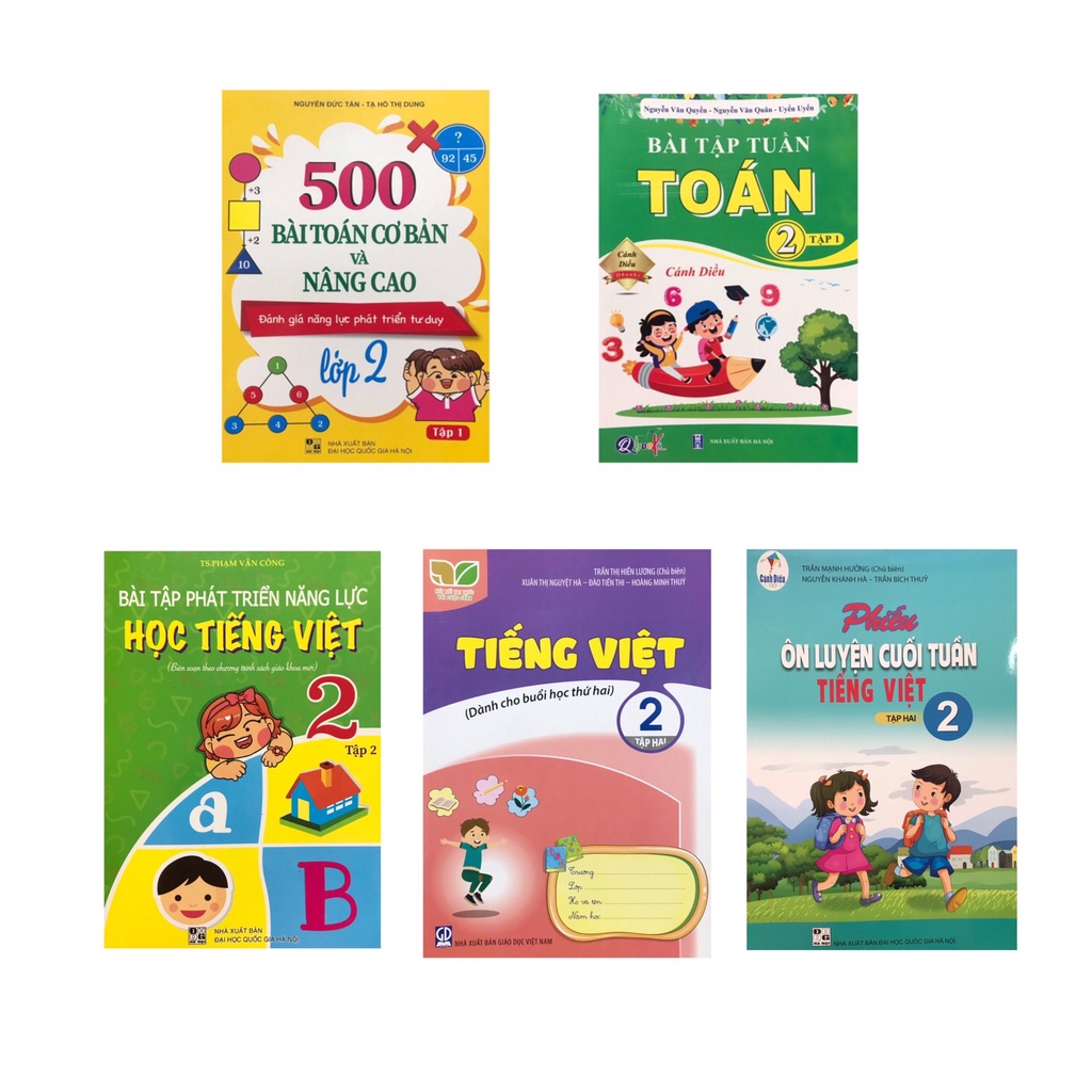 Sách - Tuyển tập sách tham khảo toán và tiếng việt lớp 2 ( 5 cuốn )