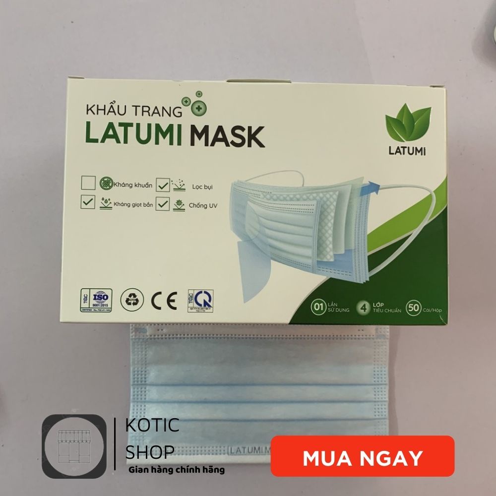 Khẩu trang thời trang kháng khuẩn chống bụi nắng cho nữ hàng xuất khẩu chính hãng Latumi