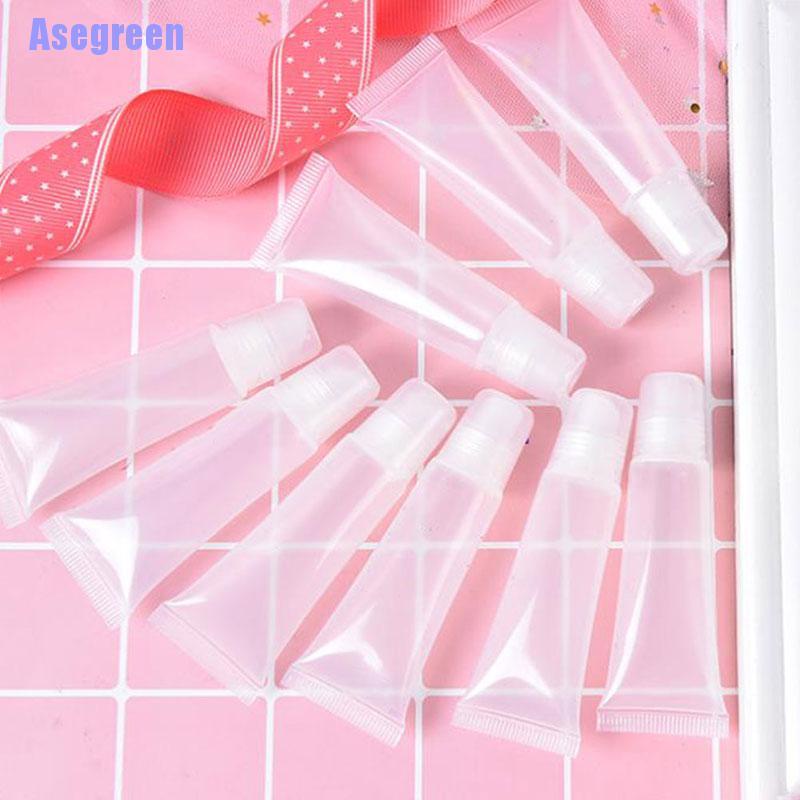 Set 10 Ống Rỗng Trong Suốt Đựng Son Môi Tiện Dụng