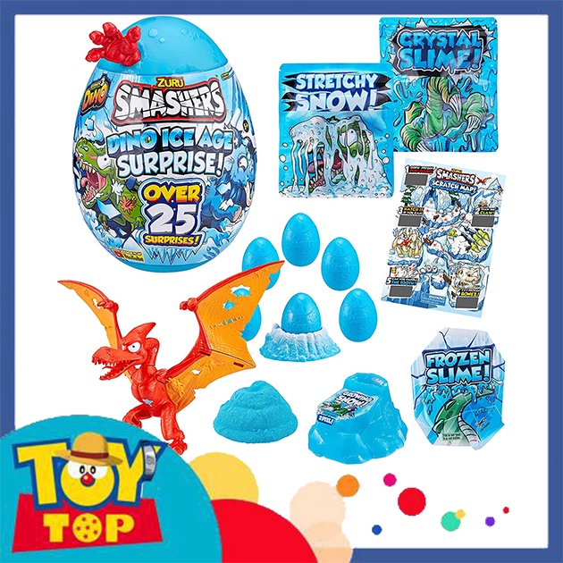 Đồ chơi quả trứng khủng long random Smashers Dino Ice Age Surprise over 25 chính hãng Zuru