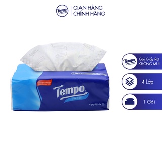 Khăn Giấy Rút Tempo 4 Lớp Không Mùi- 90 Tờ/Gói