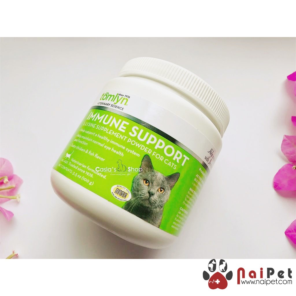 Bột Bổ Sung Hỗ Trợ Tăng Cường Hệ Miễn Dịch Cho Mèo Của Mỹ Tomlyn Immune Support Lọ 100g
