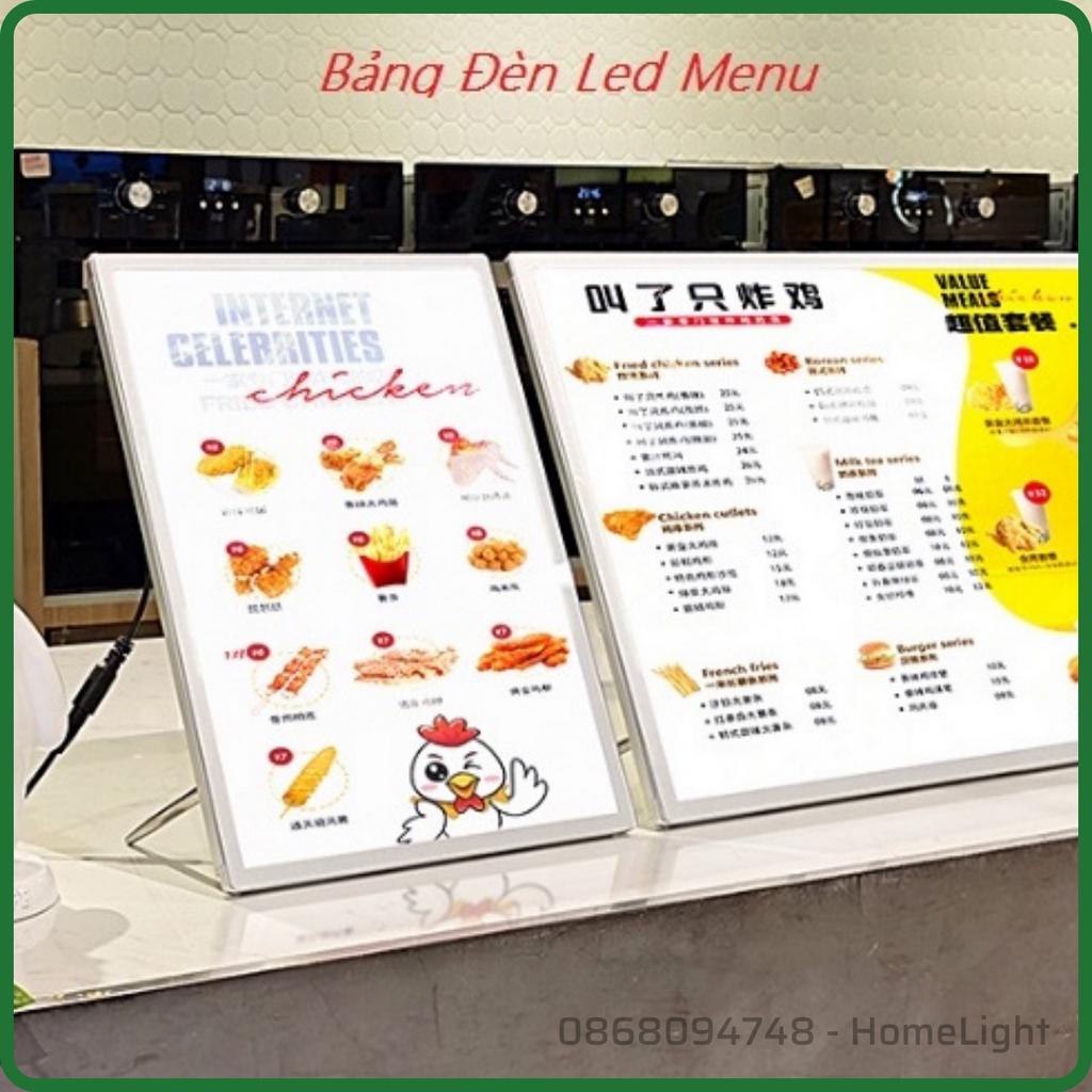 Bảng Hộp Đèn Kích Thước 60cm x 80cm Led Menu, Khung tranh điện  Để Bàn, Treo Tường