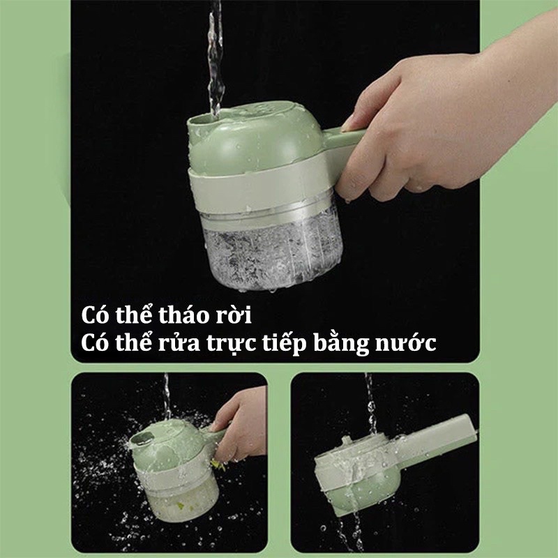 Máy Xay Mini Cầm Tay Máy Xay Tỏi Ớt Sạc Điện,Máy Thái Lát Hành Tỏi Ớt Rau Củ Quả Cầm Tay Siêu Tiện Lợi