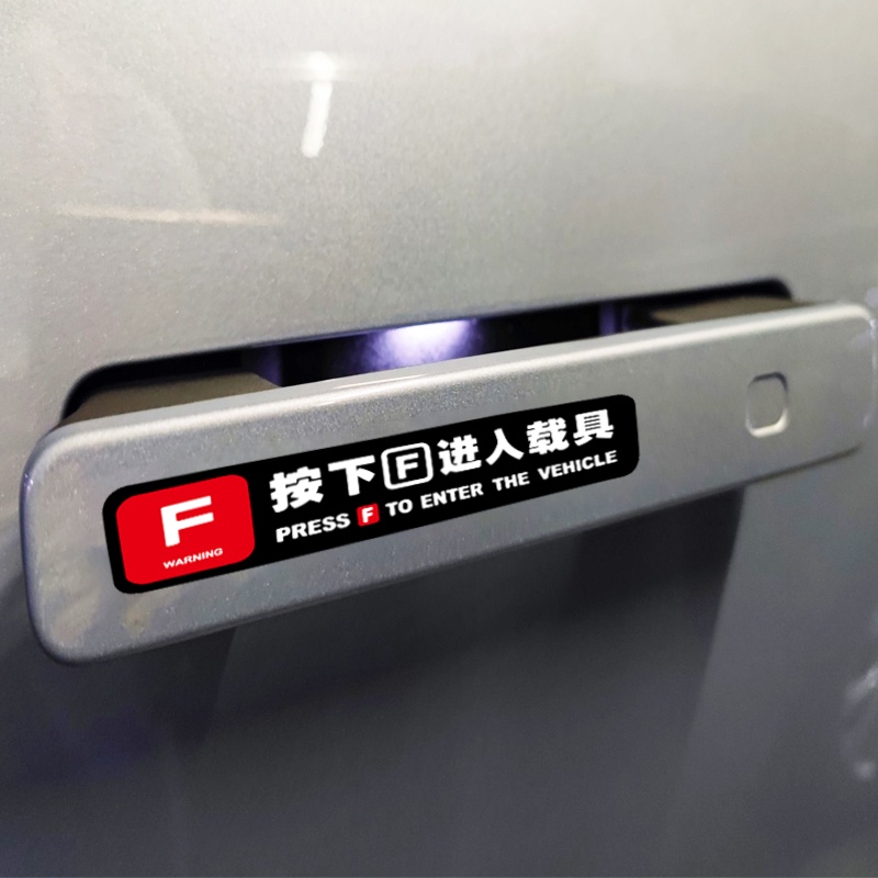 Miếng Đề Can Dán Tay Nắm Cửa Ẩn In Chữ Call On Duty Cho Tesla Model Y / 3