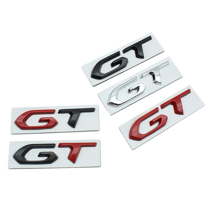 Miếng Dán Kim Loại In logo Chữ GT Độc Đáo Trang Trí Xe Hơi PEUGEOT 5008 308 408 3008 508 4008 2008