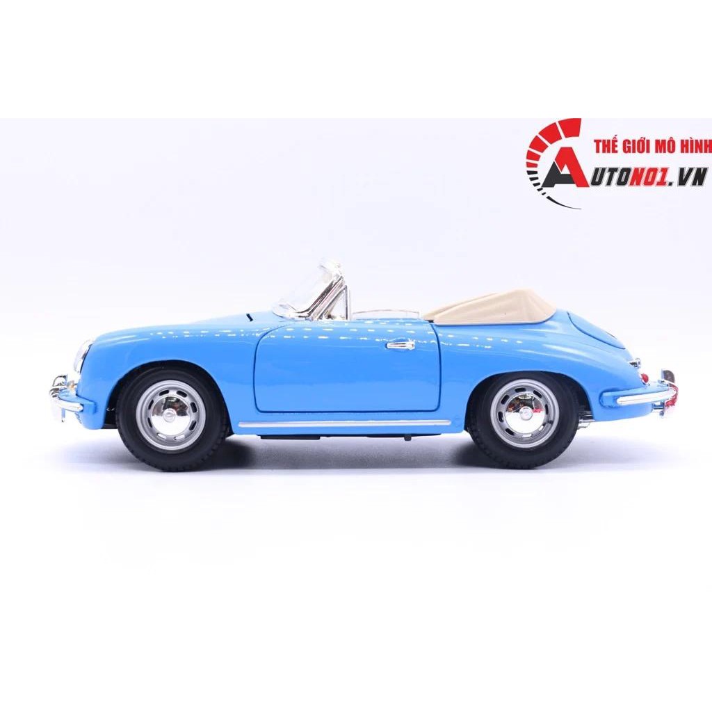 MÔ HÌNH XE PORSCHE 356B CABRIOLET 1961 BLUE 1:18 BBURAGO 6716