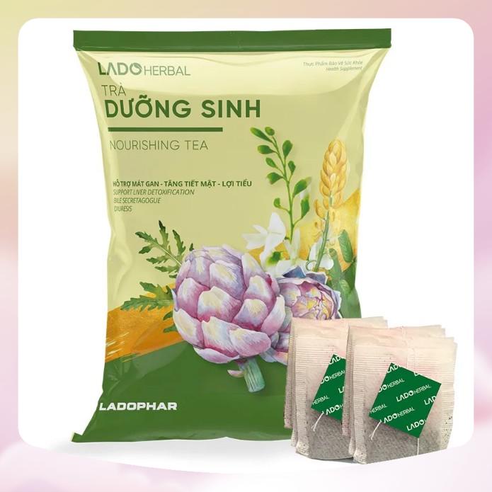 Trà Atiso Dưỡng sinh Ladophar. trà actiso thanh nhiệt-lợi gan. hộp 50 túi lọc.